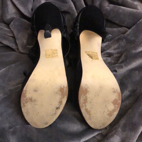 Transit dress high heeled shoes. Size 39 (8.5 ) black satin - Picture 3 of 6